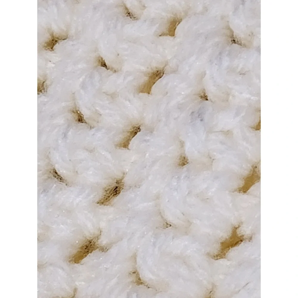 Handmade~Yellow & White~Crochet Throw~ 53